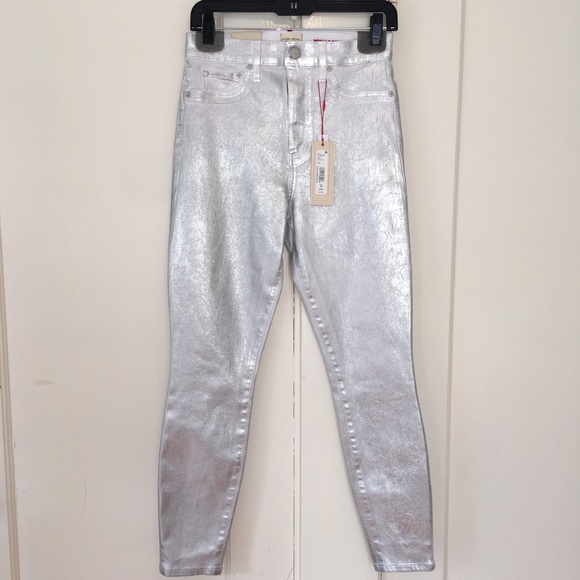 🌺SOLD🌺 Alice + Olivia Foil Metallic Good Jeans! - Picture 5 of 10